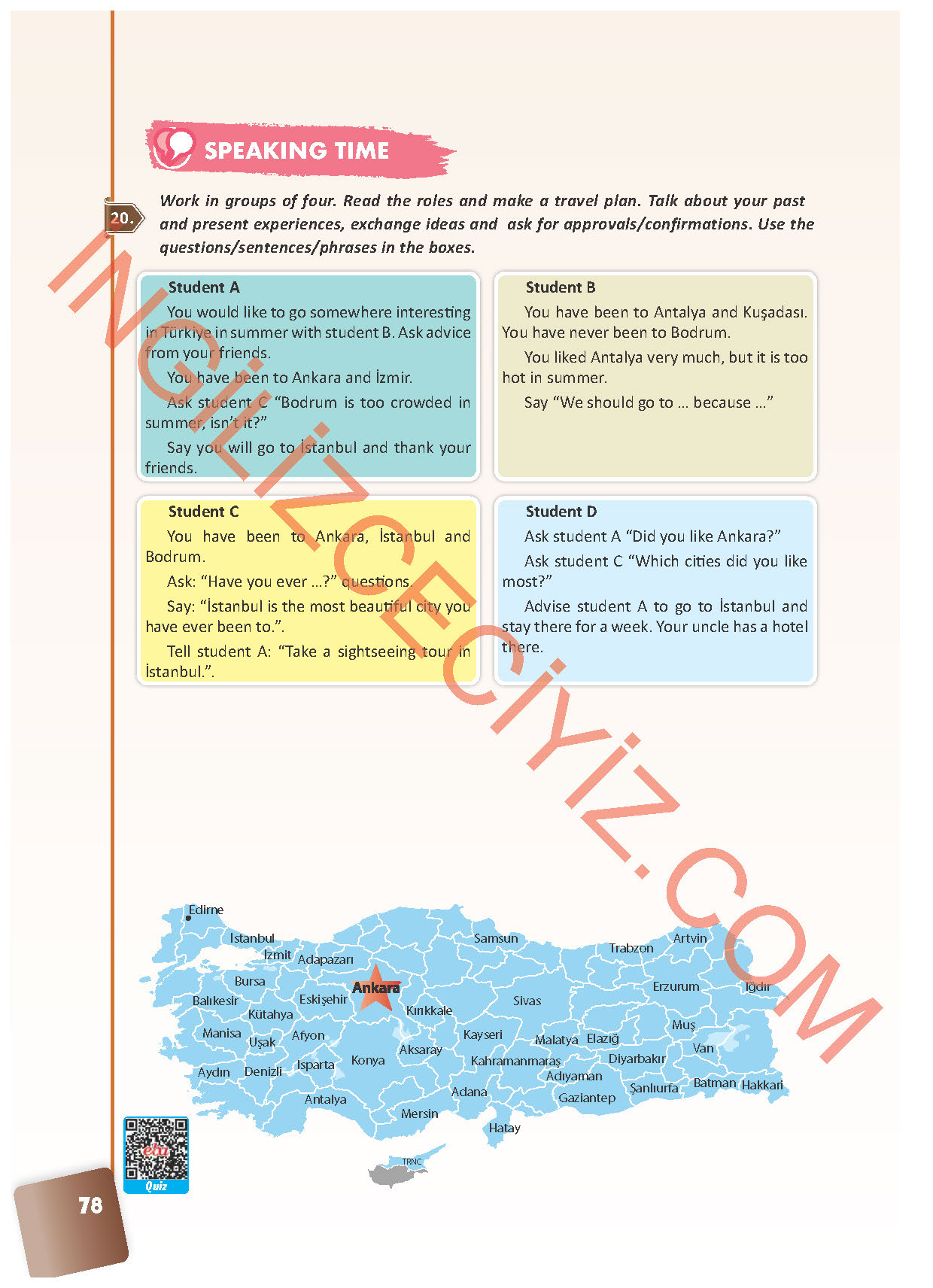 10. Sınıf Pasifik Yayınları İngilizce Ders Kitabı Sayfa 78 Cevapları