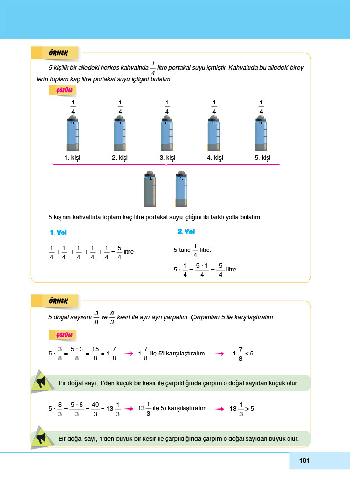 6. Sınıf Doğa Yayınları Matematik Ders Kitabı Sayfa 101 Cevapları