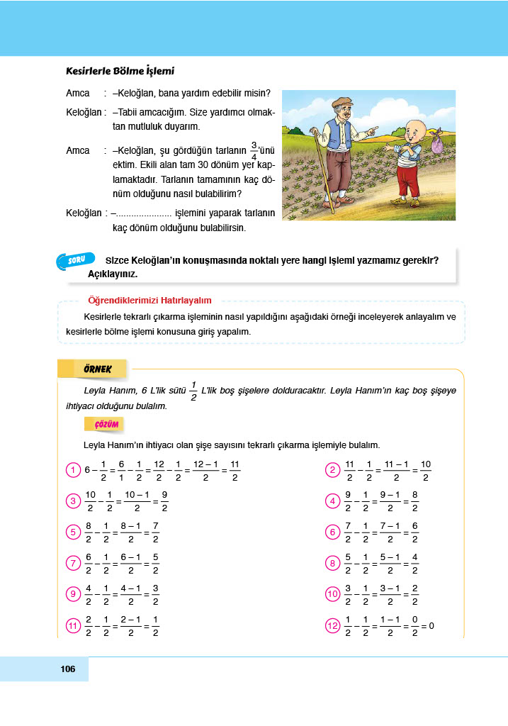 6. Sınıf Doğa Yayınları Matematik Ders Kitabı Sayfa 106 Cevapları