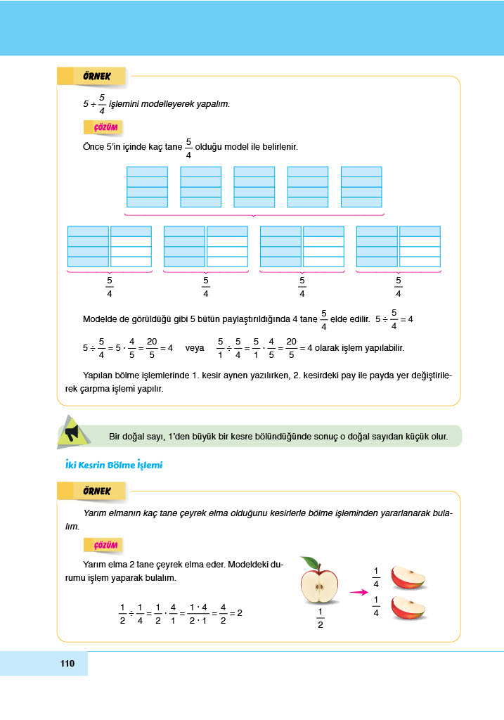 6. Sınıf Doğa Yayınları Matematik Ders Kitabı Sayfa 110 Cevapları