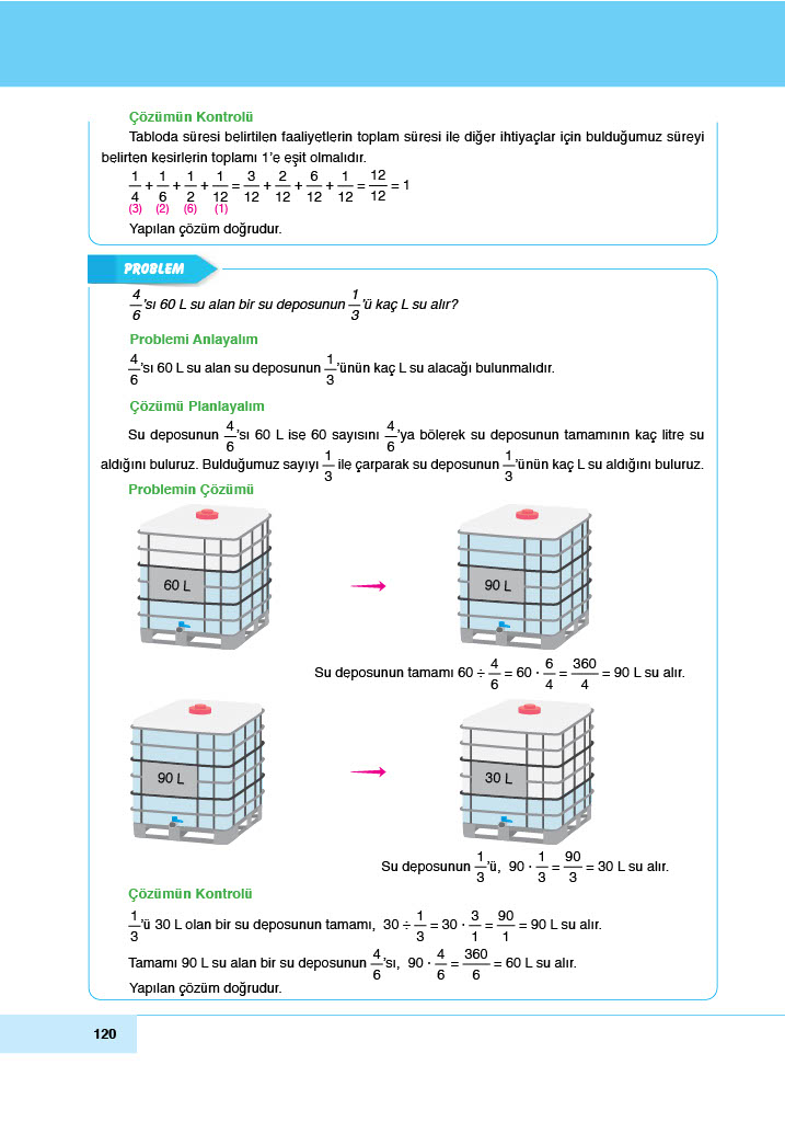 6. Sınıf Doğa Yayınları Matematik Ders Kitabı Sayfa 120 Cevapları