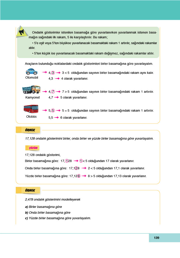 6. Sınıf Doğa Yayınları Matematik Ders Kitabı Sayfa 139 Cevapları