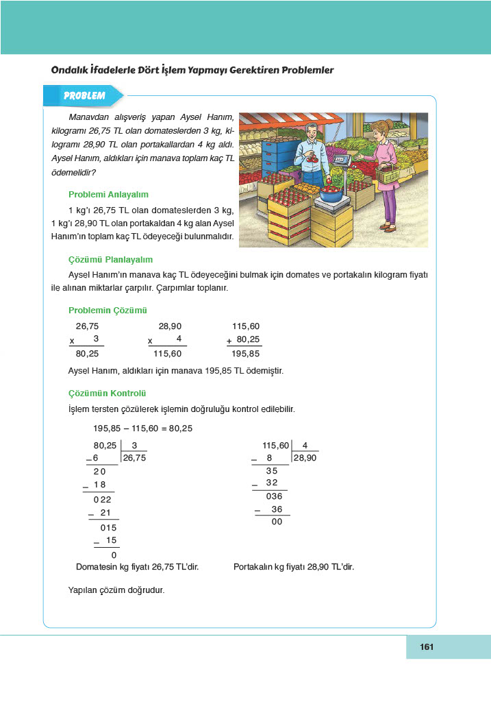 6. Sınıf Doğa Yayınları Matematik Ders Kitabı Sayfa 161 Cevapları