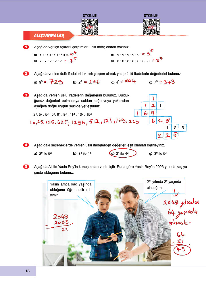 6. Sınıf Doğa Yayınları Matematik Ders Kitabı Sayfa 18 Cevapları