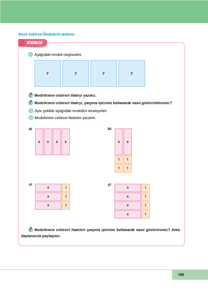 6. Sınıf Doğa Yayınları Matematik Ders Kitabı Sayfa 189 Cevapları