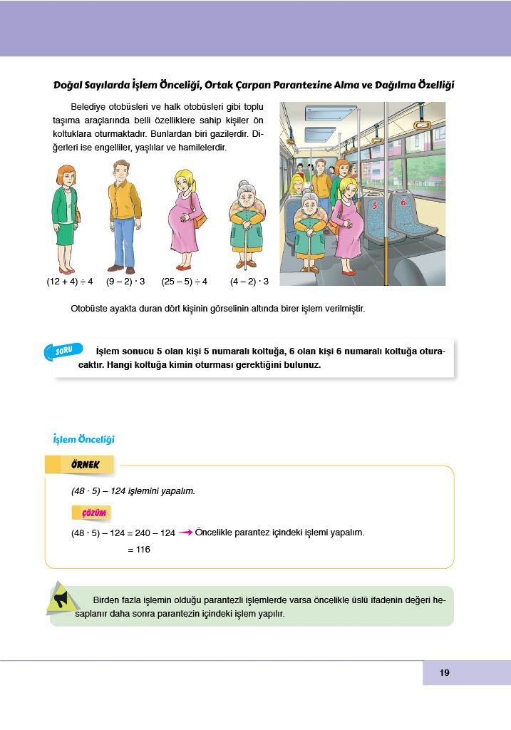 6. Sınıf Doğa Yayınları Matematik Ders Kitabı Sayfa 19 Cevapları