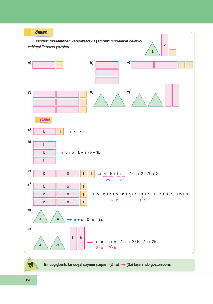 6. Sınıf Doğa Yayınları Matematik Ders Kitabı Sayfa 190 Cevapları