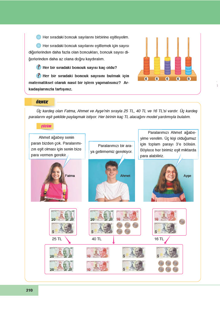 6. Sınıf Doğa Yayınları Matematik Ders Kitabı Sayfa 210 Cevapları