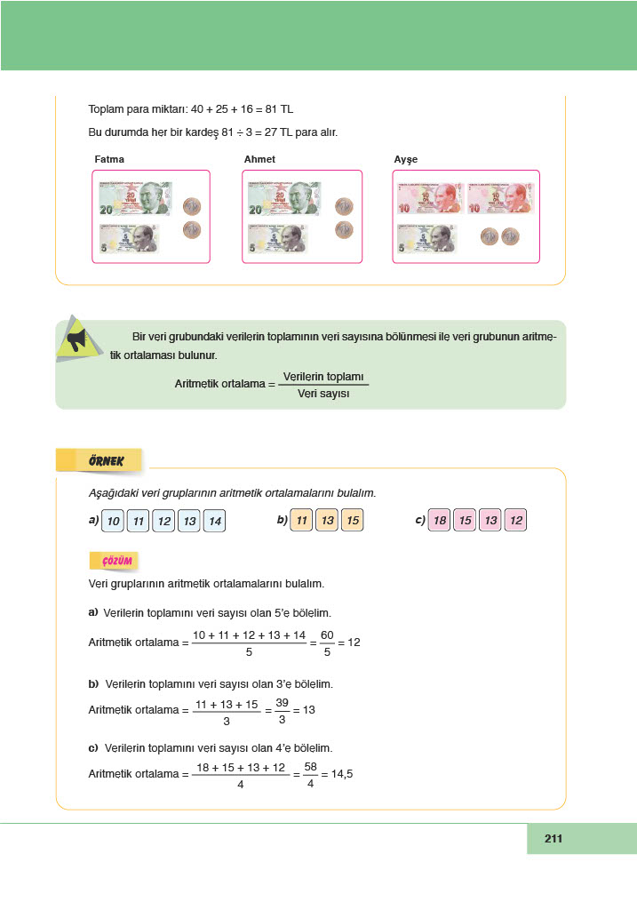 6. Sınıf Doğa Yayınları Matematik Ders Kitabı Sayfa 211 Cevapları