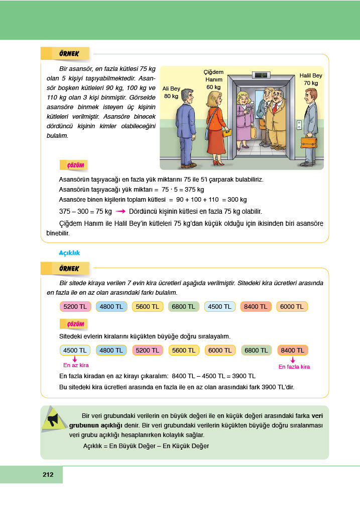 6. Sınıf Doğa Yayınları Matematik Ders Kitabı Sayfa 212 Cevapları