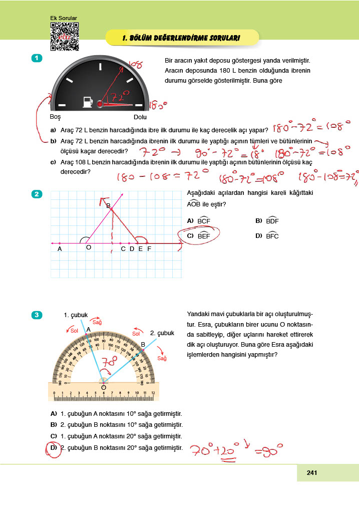 6. Sınıf Doğa Yayınları Matematik Ders Kitabı Sayfa 241 Cevapları