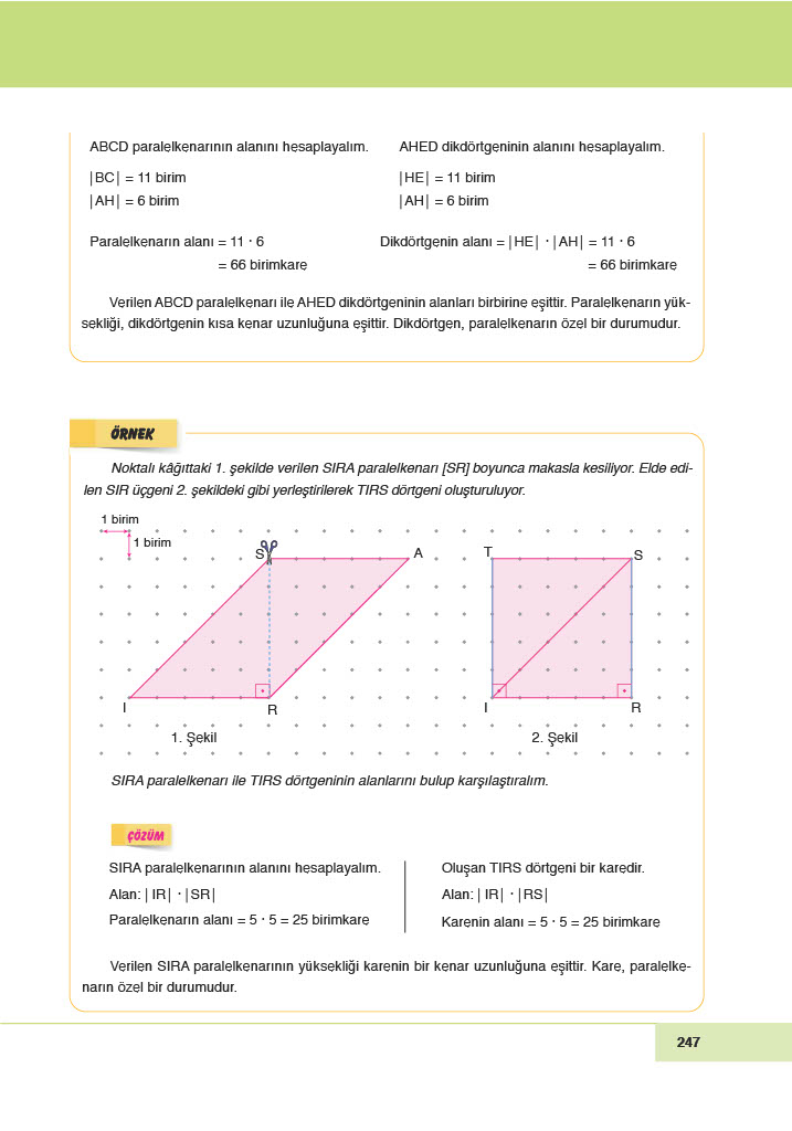 6. Sınıf Doğa Yayınları Matematik Ders Kitabı Sayfa 247 Cevapları