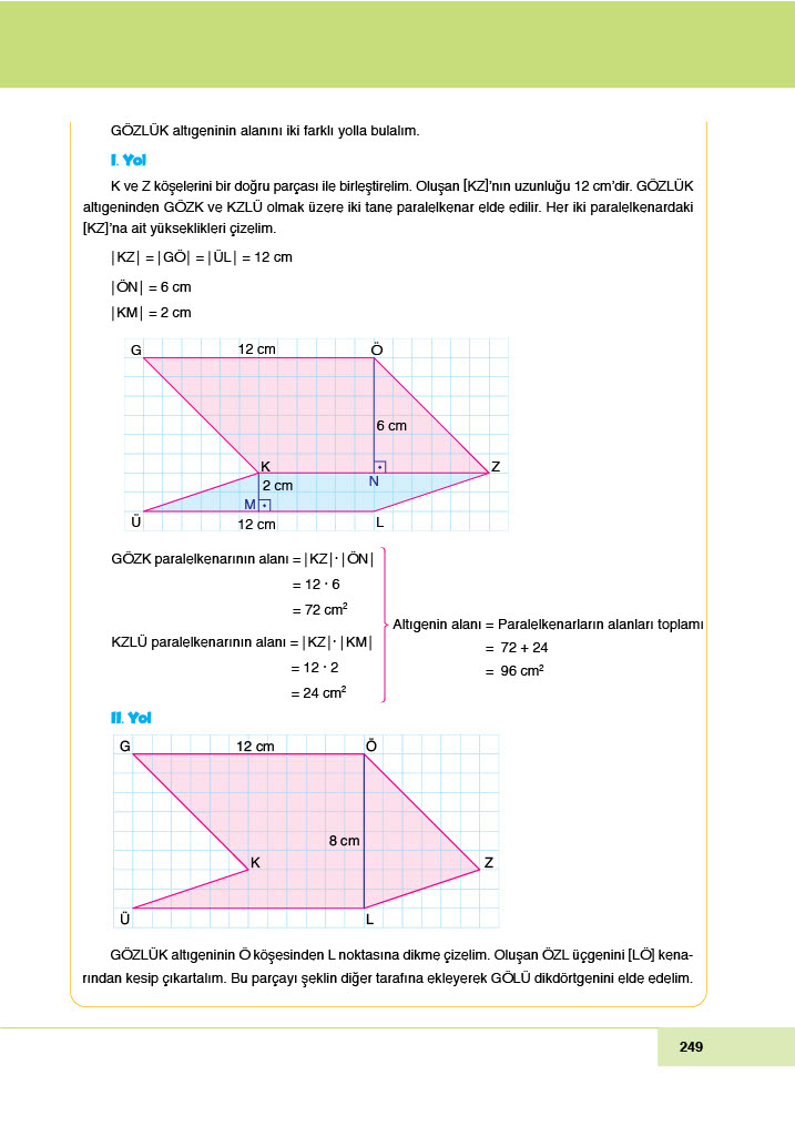 6. Sınıf Doğa Yayınları Matematik Ders Kitabı Sayfa 249 Cevapları