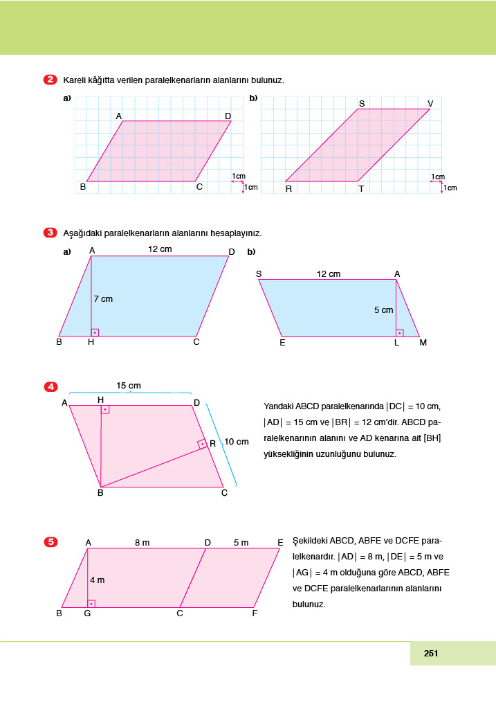 6. Sınıf Doğa Yayınları Matematik Ders Kitabı Sayfa 251 Cevapları