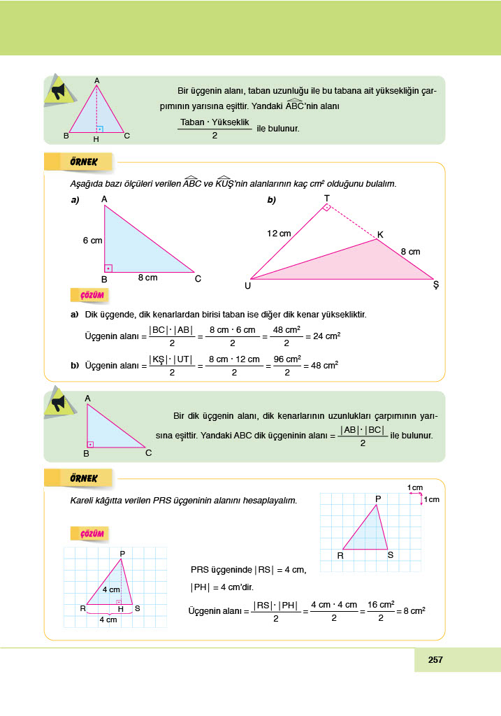 6. Sınıf Doğa Yayınları Matematik Ders Kitabı Sayfa 257 Cevapları