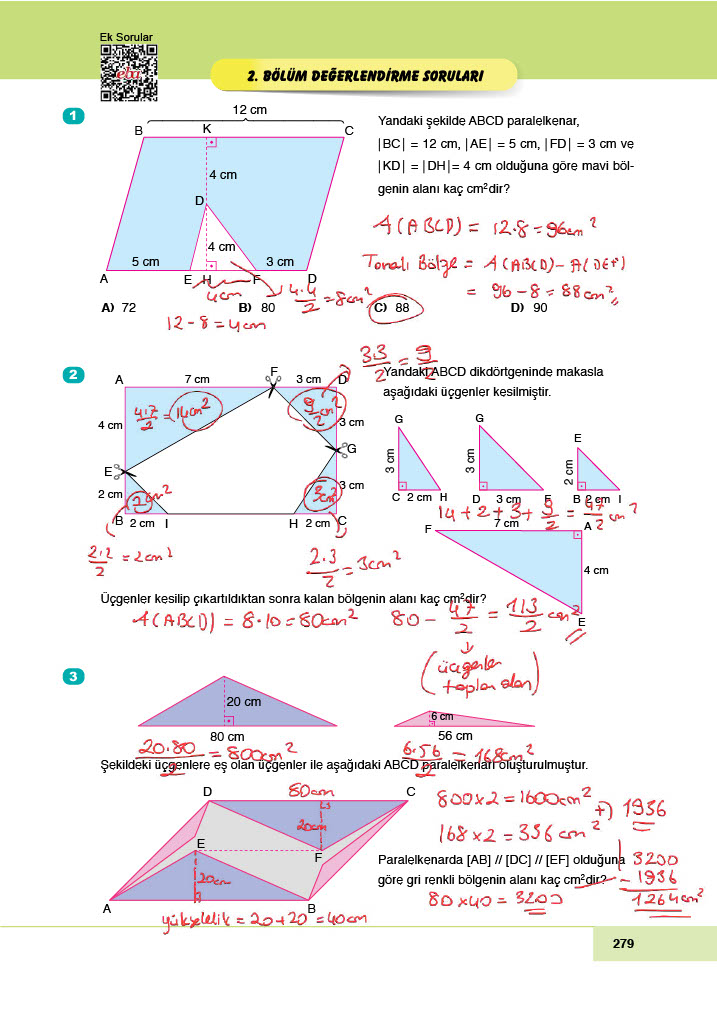 6. Sınıf Doğa Yayınları Matematik Ders Kitabı Sayfa 279 Cevapları