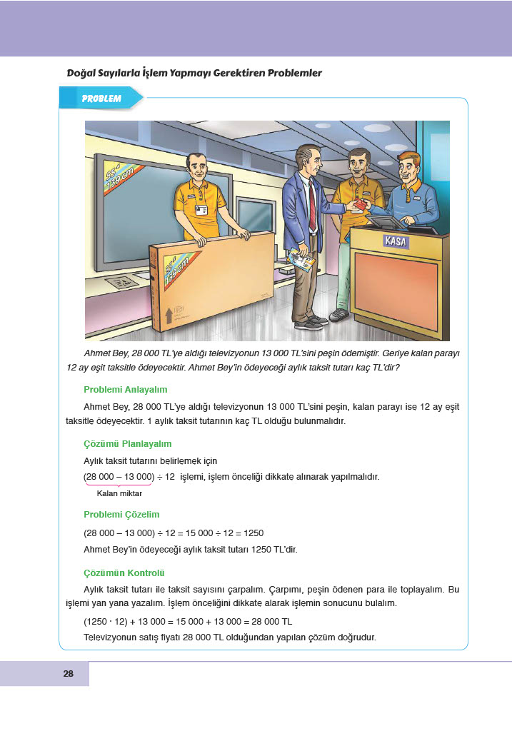 6. Sınıf Doğa Yayınları Matematik Ders Kitabı Sayfa 28 Cevapları