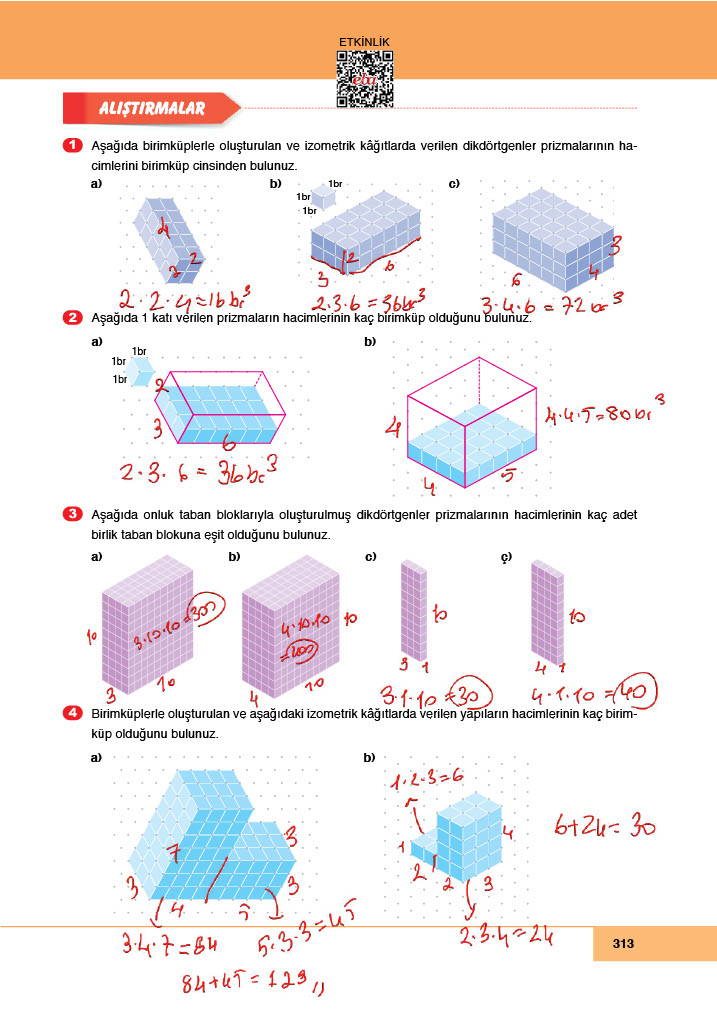 6. Sınıf Doğa Yayınları Matematik Ders Kitabı Sayfa 313 Cevapları