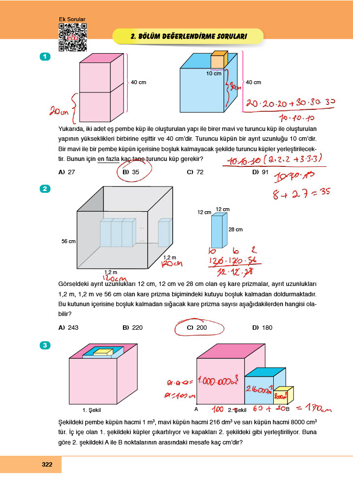 6. Sınıf Doğa Yayınları Matematik Ders Kitabı Sayfa 322 Cevapları