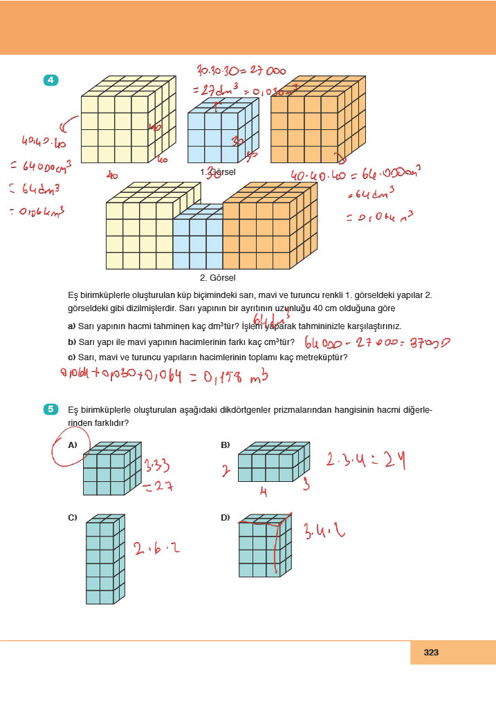 6. Sınıf Doğa Yayınları Matematik Ders Kitabı Sayfa 323 Cevapları