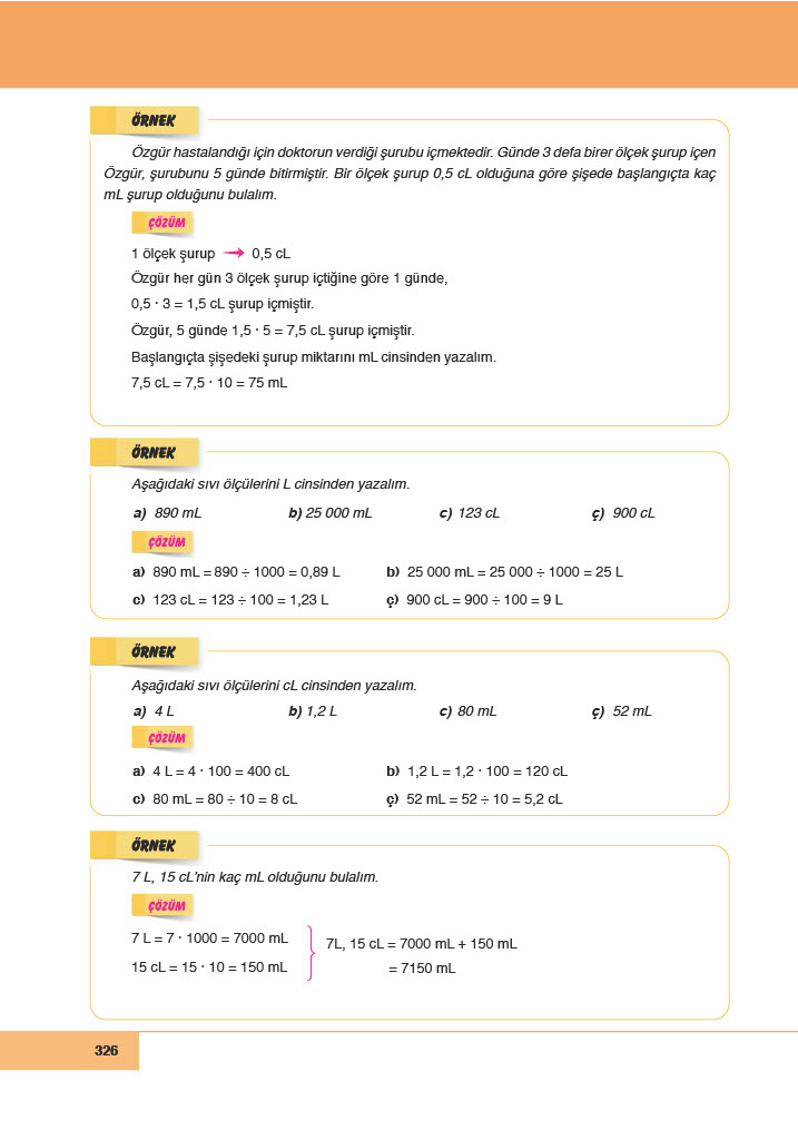 6. Sınıf Doğa Yayınları Matematik Ders Kitabı Sayfa 326 Cevapları