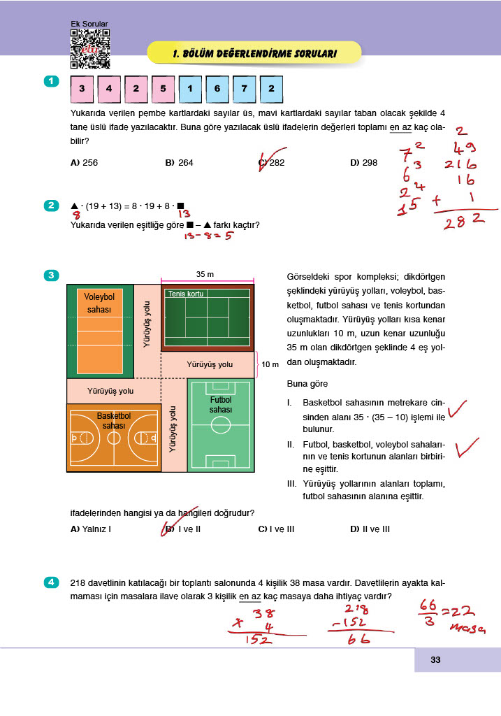 6. Sınıf Doğa Yayınları Matematik Ders Kitabı Sayfa 33 Cevapları