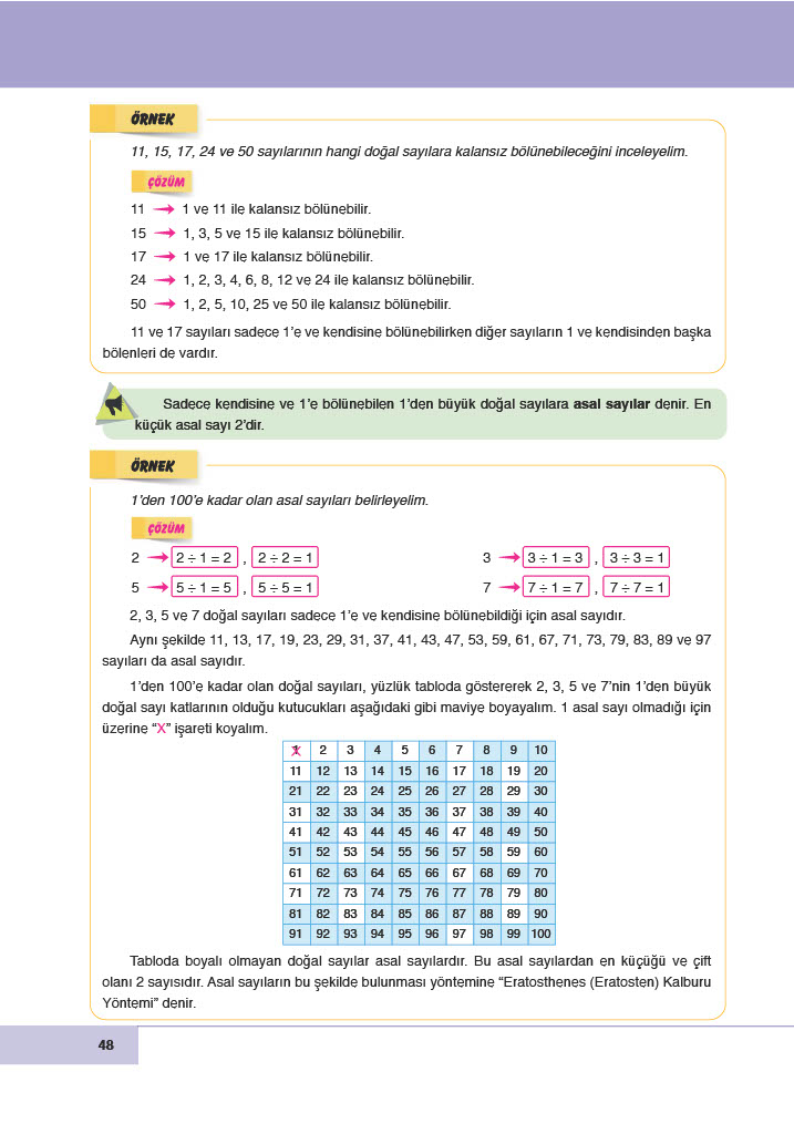 6. Sınıf Doğa Yayınları Matematik Ders Kitabı Sayfa 48 Cevapları