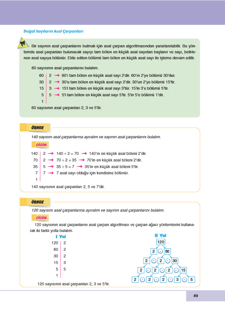 6. Sınıf Doğa Yayınları Matematik Ders Kitabı Sayfa 49 Cevapları