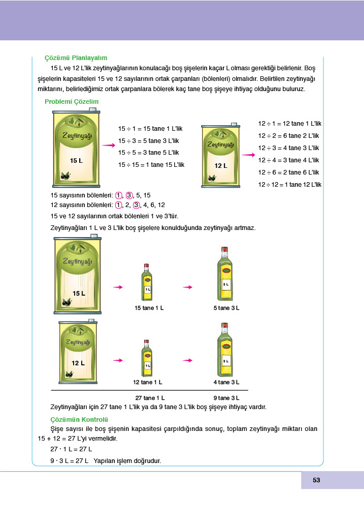 6. Sınıf Doğa Yayınları Matematik Ders Kitabı Sayfa 53 Cevapları