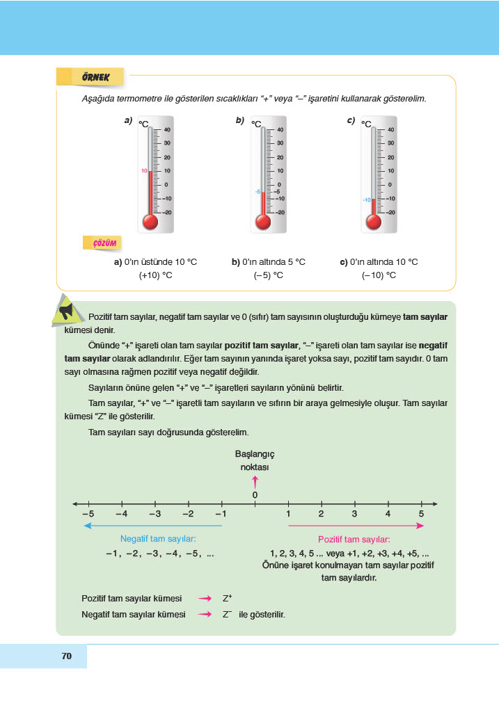 6. Sınıf Doğa Yayınları Matematik Ders Kitabı Sayfa 70 Cevapları