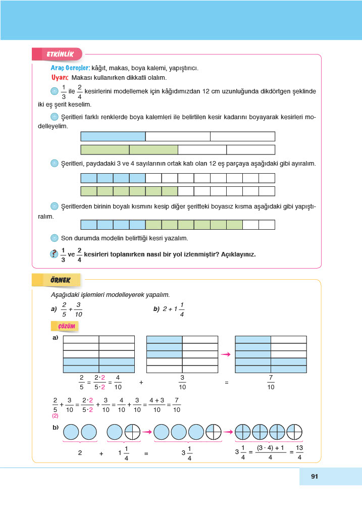 6. Sınıf Doğa Yayınları Matematik Ders Kitabı Sayfa 91 Cevapları