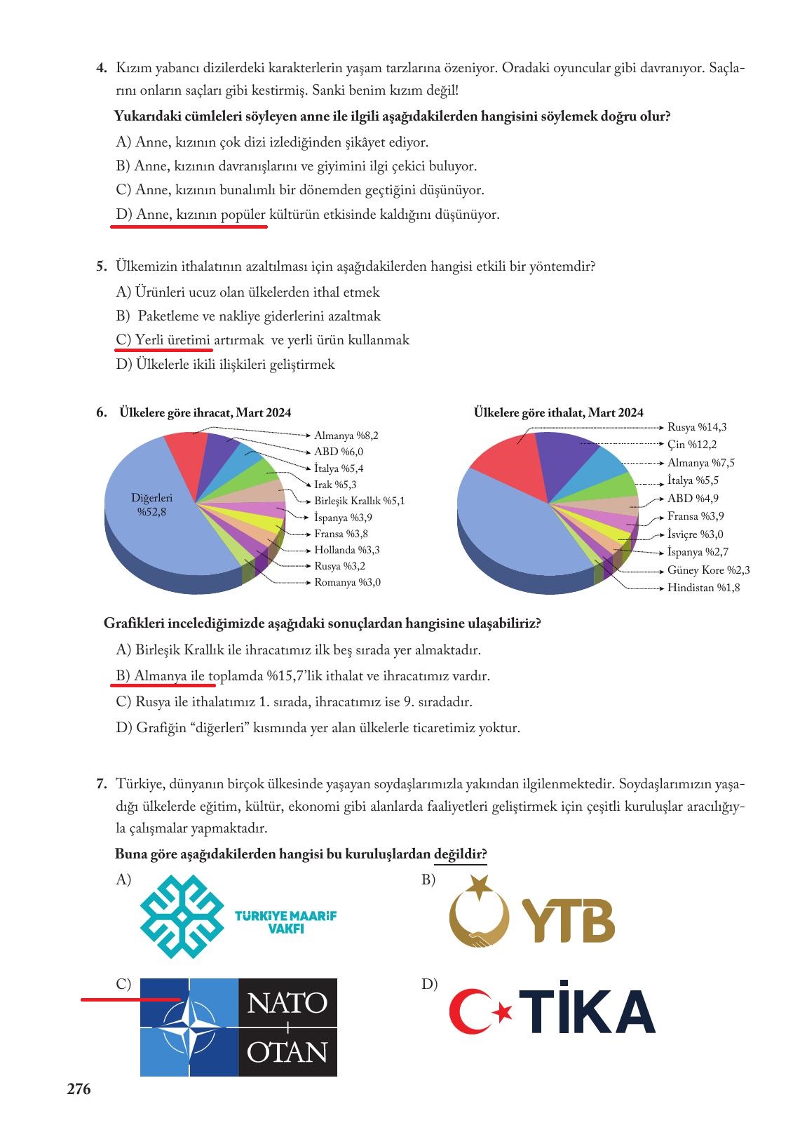 6. Sınıf Evos Yayınları Sosyal Bilgiler Ders Kitabı Sayfa 276 Cevapları