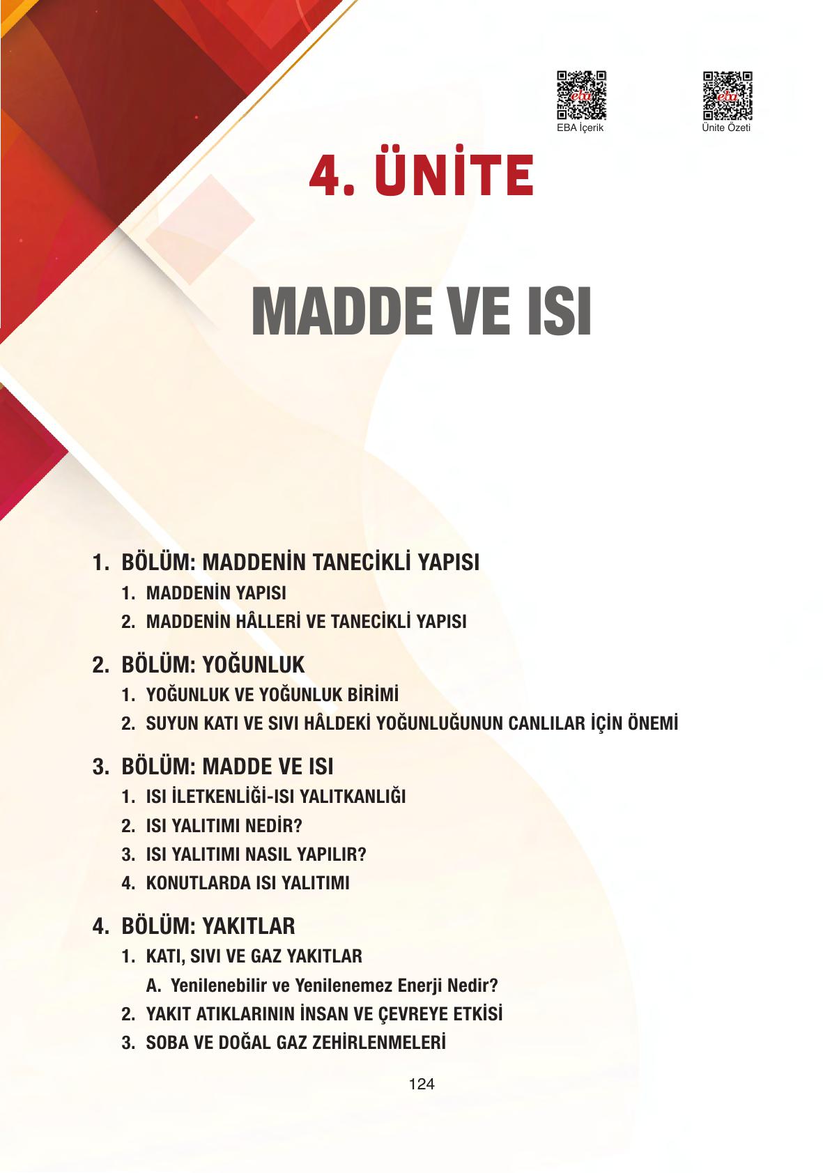 6. Sınıf Gün Yayınları Fen Bilimleri Ders Kitabı Sayfa 124 Cevapları