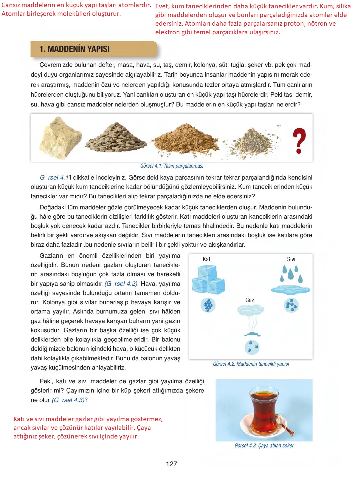 6. Sınıf Gün Yayınları Fen Bilimleri Ders Kitabı Sayfa 127 Cevapları