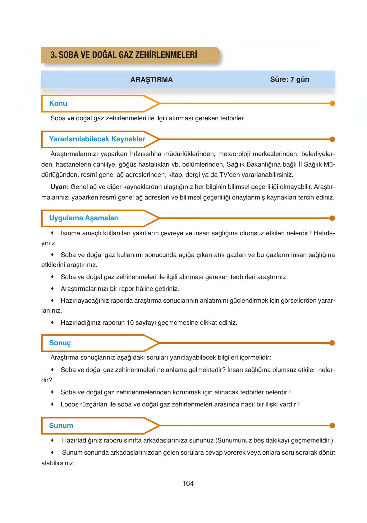 6. Sınıf Gün Yayınları Fen Bilimleri Ders Kitabı Sayfa 164 Cevapları