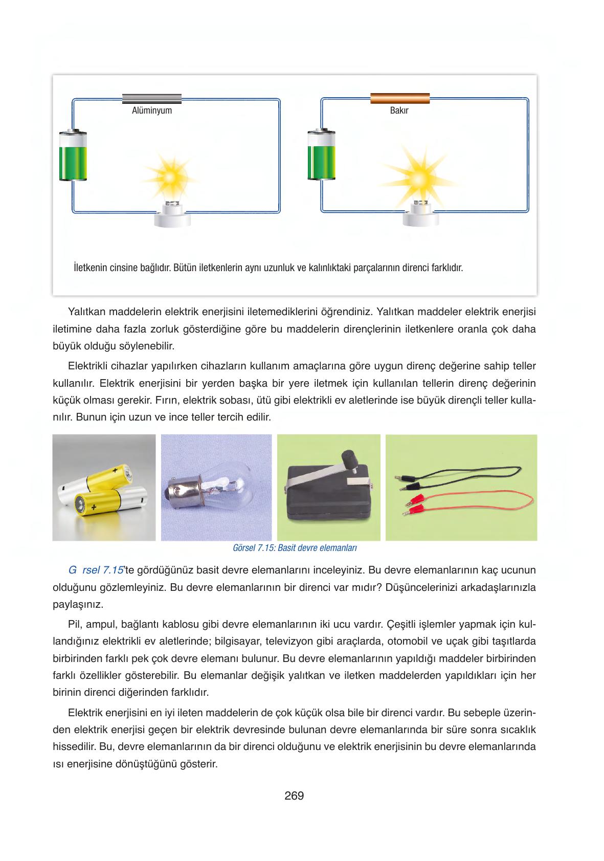 6. Sınıf Gün Yayınları Fen Bilimleri Ders Kitabı Sayfa 269 Cevapları