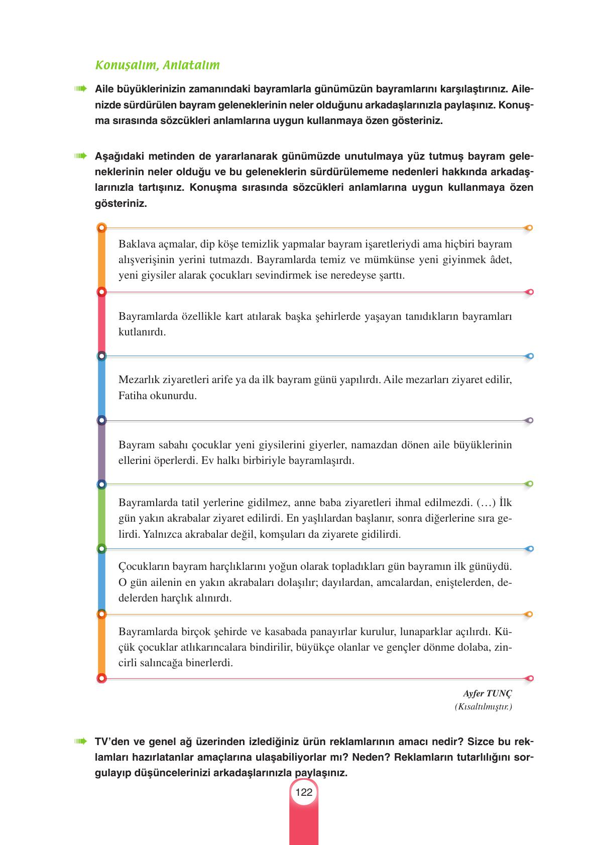 6. Sınıf Yıldırım Yayınları Türkçe Ders Kitabı Sayfa 122 Cevapları