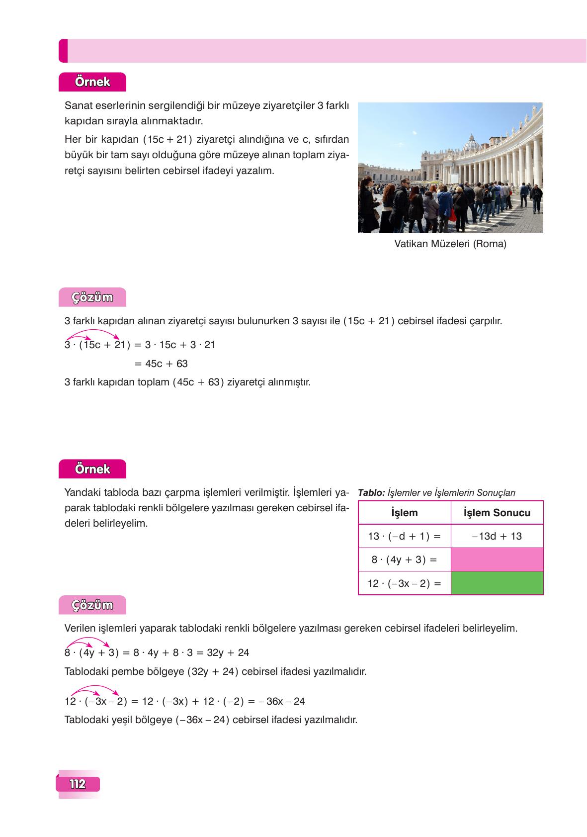 7. Sınıf Edat Yayınları Matematik Ders Kitabı Sayfa 112 Cevapları