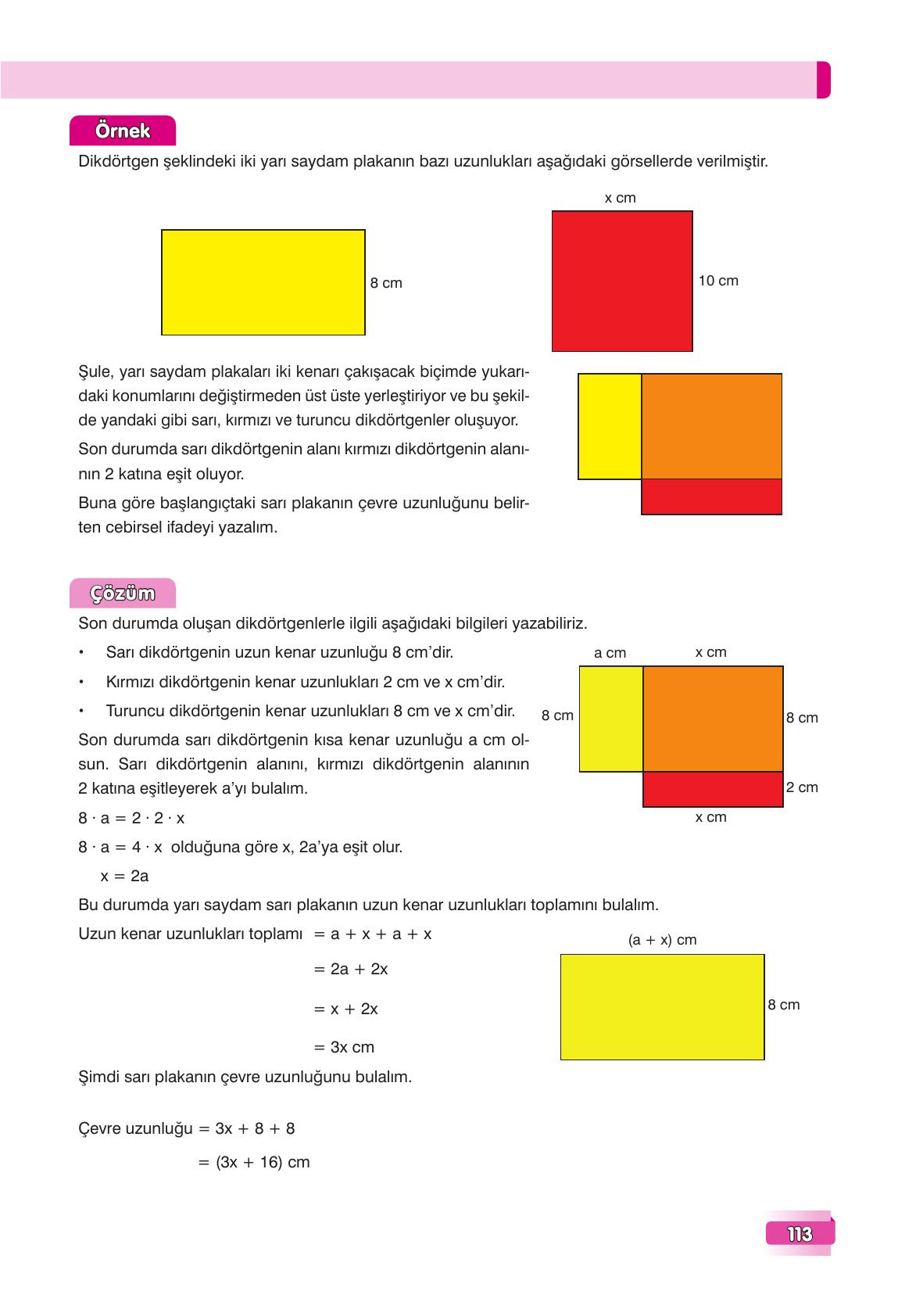 7. Sınıf Edat Yayınları Matematik Ders Kitabı Sayfa 113 Cevapları