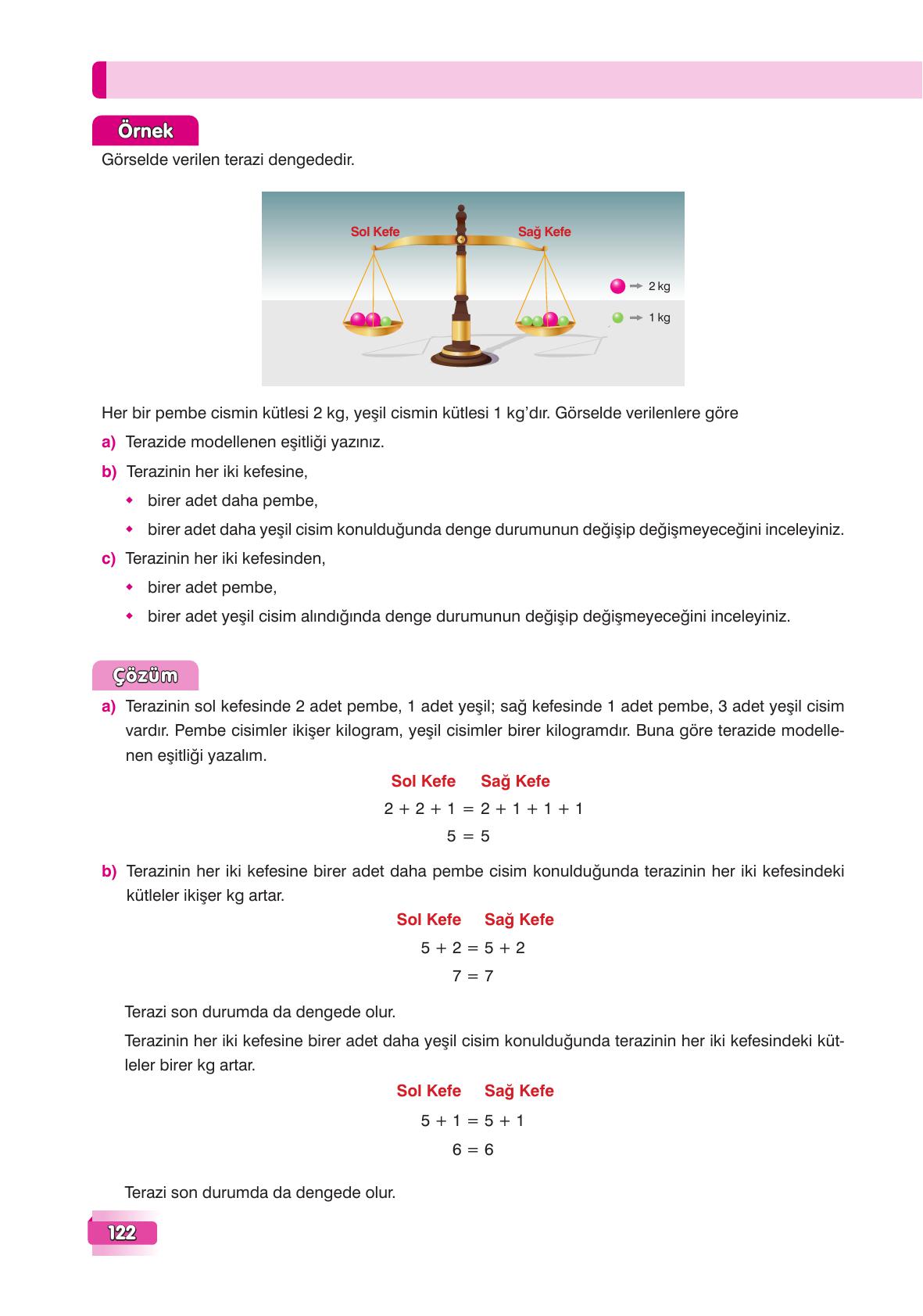 7. Sınıf Edat Yayınları Matematik Ders Kitabı Sayfa 122 Cevapları