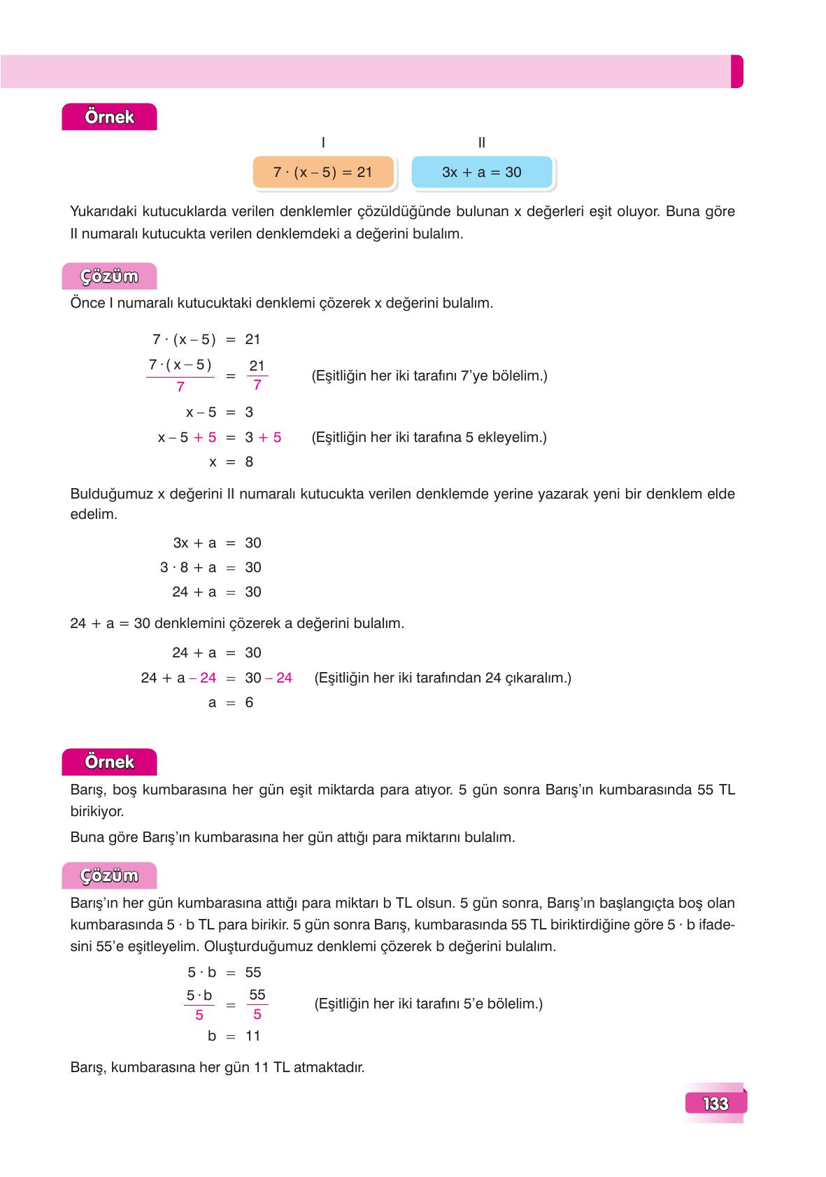 7. Sınıf Edat Yayınları Matematik Ders Kitabı Sayfa 133 Cevapları