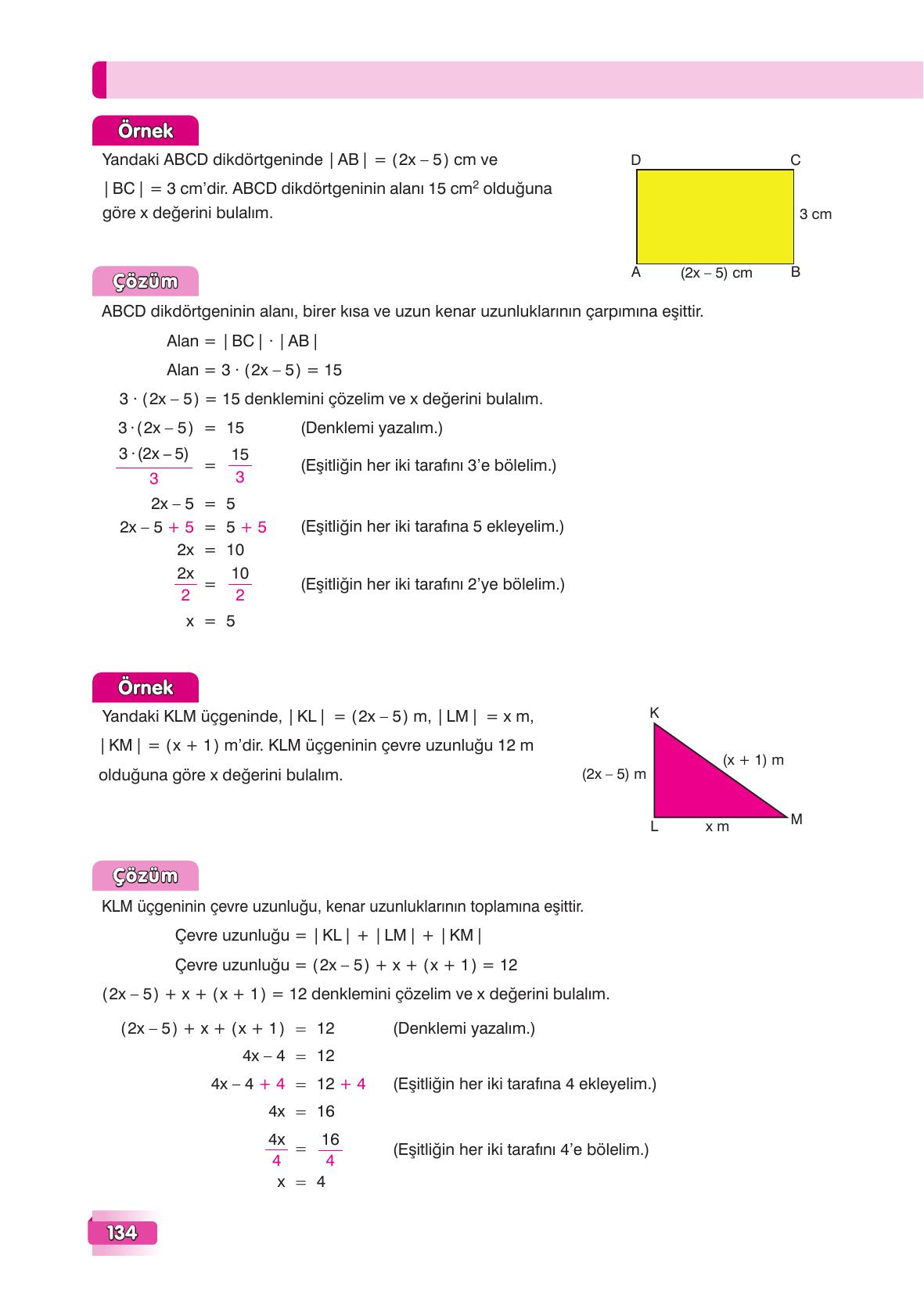 7. Sınıf Edat Yayınları Matematik Ders Kitabı Sayfa 134 Cevapları