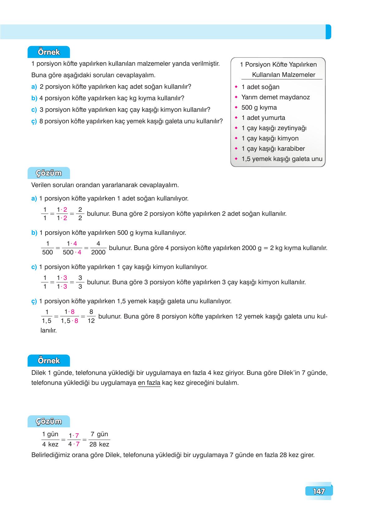 7. Sınıf Edat Yayınları Matematik Ders Kitabı Sayfa 147 Cevapları