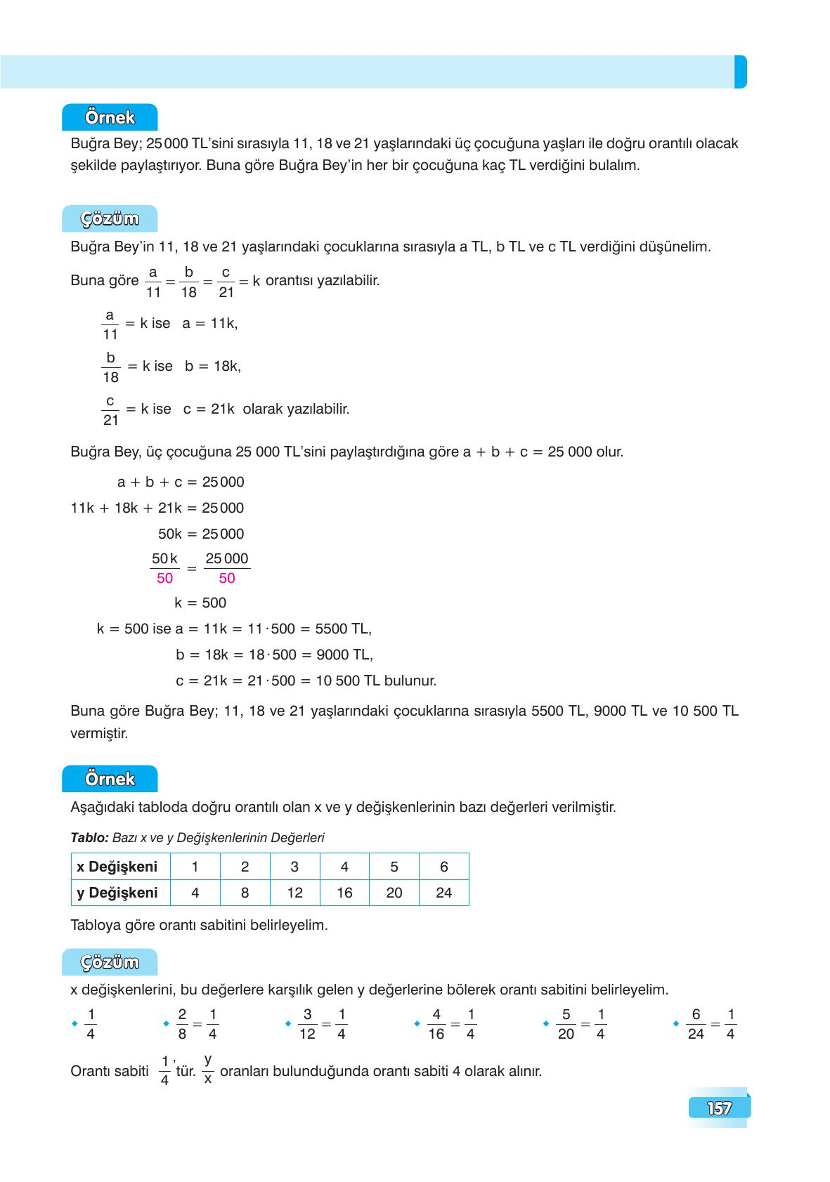 7. Sınıf Edat Yayınları Matematik Ders Kitabı Sayfa 157 Cevapları