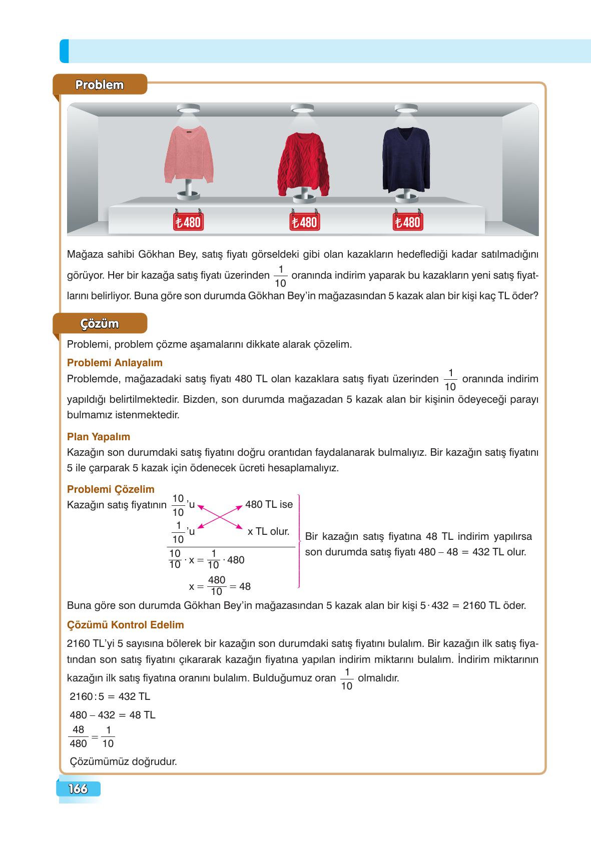 7. Sınıf Edat Yayınları Matematik Ders Kitabı Sayfa 166 Cevapları