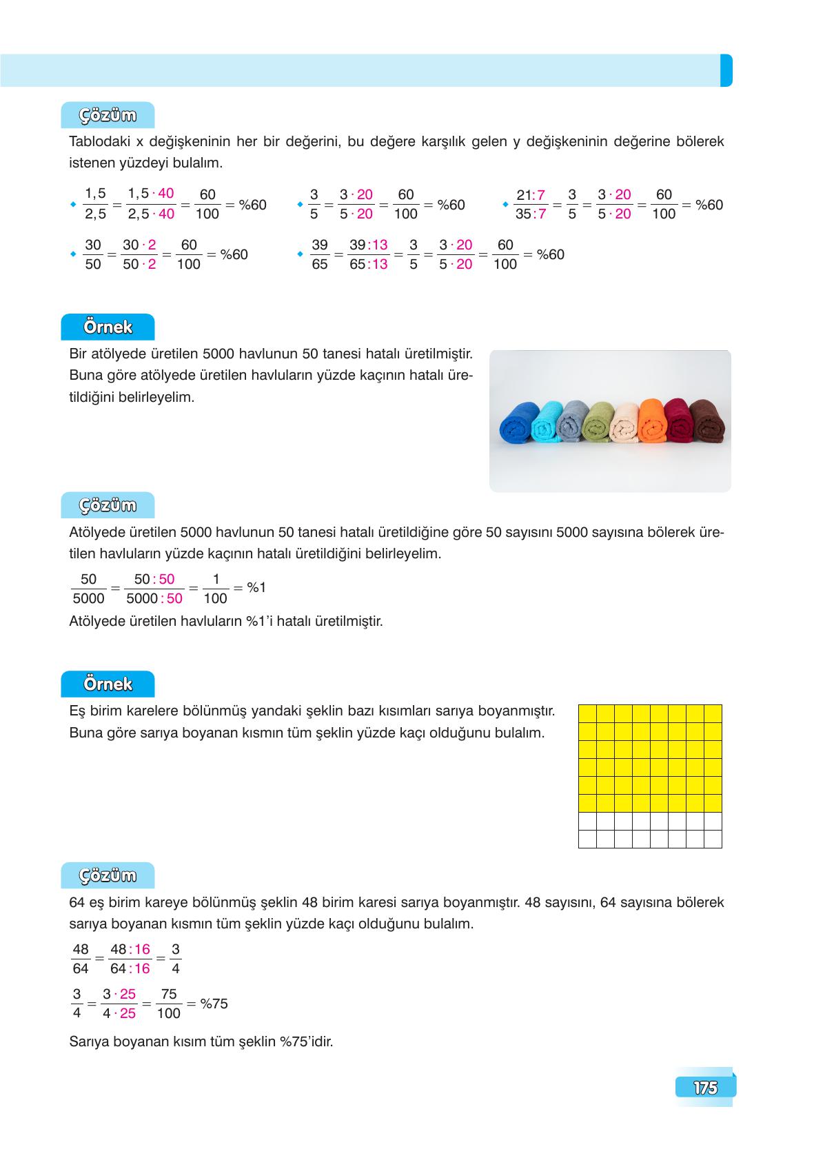 7. Sınıf Edat Yayınları Matematik Ders Kitabı Sayfa 175 Cevapları