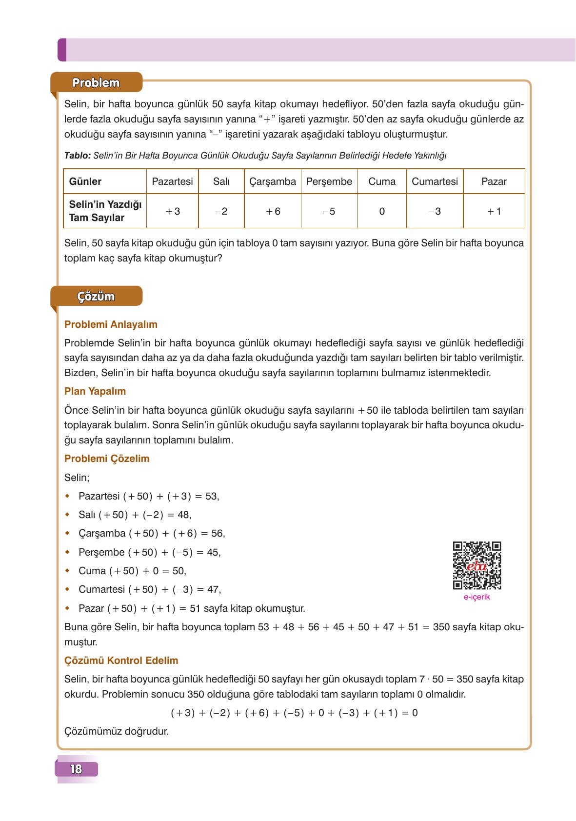 7. Sınıf Edat Yayınları Matematik Ders Kitabı Sayfa 18 Cevapları