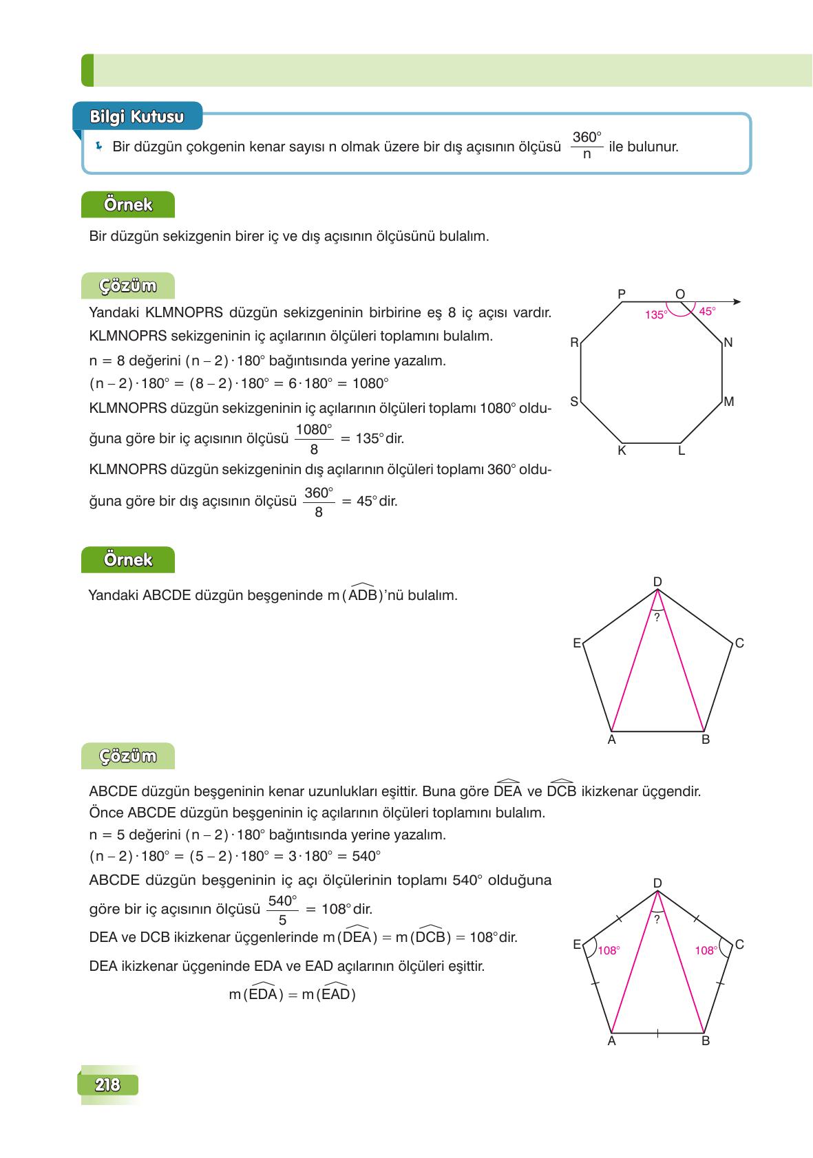 7. Sınıf Edat Yayınları Matematik Ders Kitabı Sayfa 218 Cevapları