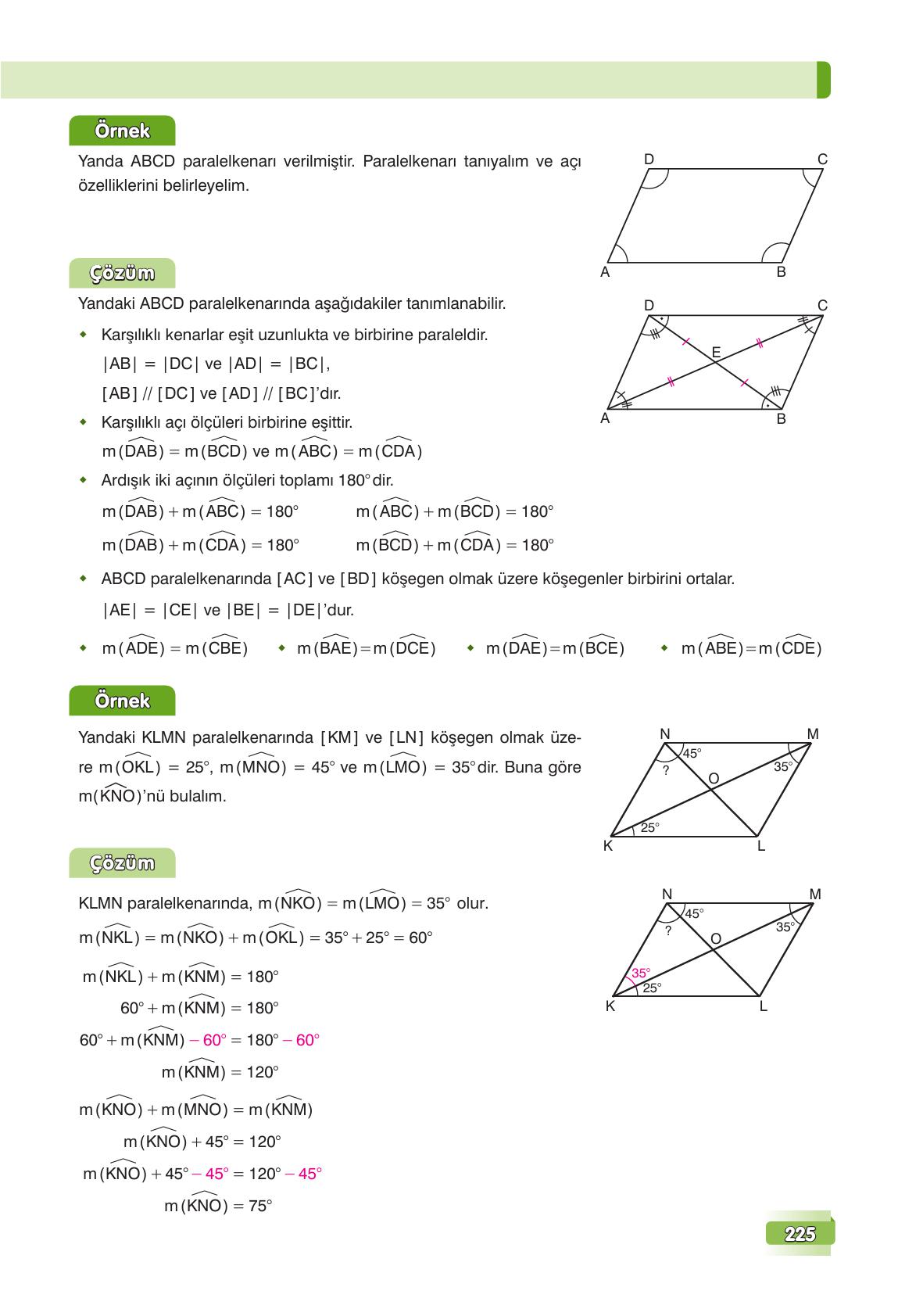 7. Sınıf Edat Yayınları Matematik Ders Kitabı Sayfa 225 Cevapları