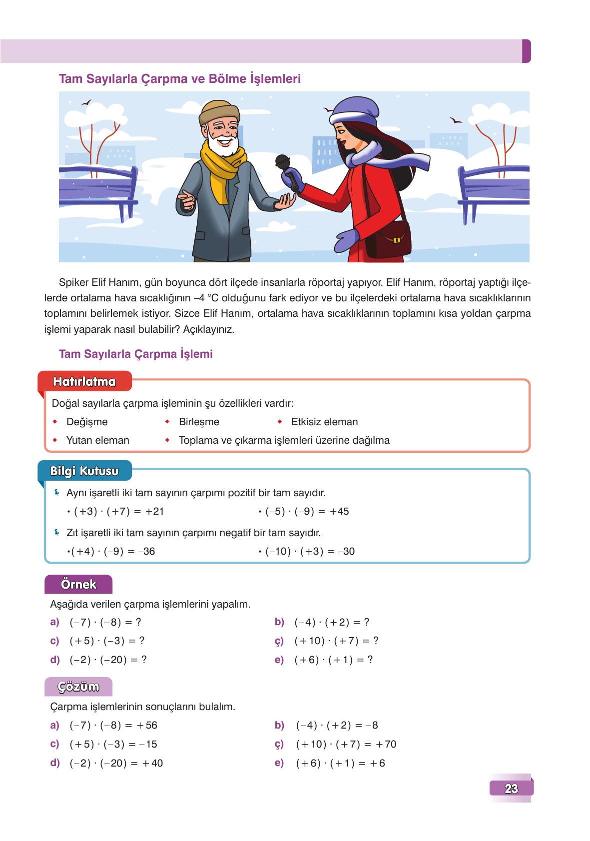 7. Sınıf Edat Yayınları Matematik Ders Kitabı Sayfa 23 Cevapları